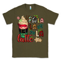 Army Green Fa la la la latte Classic Tee - CowGirlArtShop