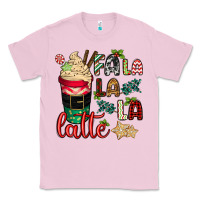 Bubblegum Pink Fa la la la latte Classic Tee - CowGirlArtShop