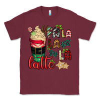 Burgundy Fa la la la latte Classic Tee - CowGirlArtShop