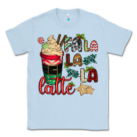 Dusty Blue Fa la la la latte Classic Tee - CowGirlArtShop