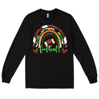 Black Football Rainbow Long Sleeve Tee - RanaPortraitStore