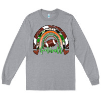 Heather Grey Football Rainbow Long Sleeve Tee - RanaPortraitStore