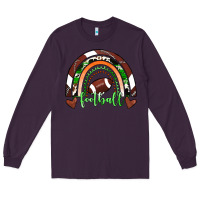 Plum Football Rainbow Long Sleeve Tee - RanaPortraitStore