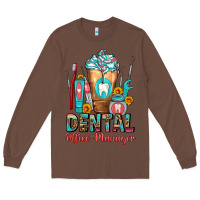 Chestnut dental office manager cold drink frappe Long Sleeve Tee - FaDigitalArtStudio