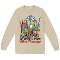 Mushroom dental office manager cold drink frappe Long Sleeve Tee - FaDigitalArtStudio