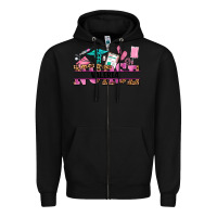 Black nurse custom name Zipper Hoodie - AdoDesignShop