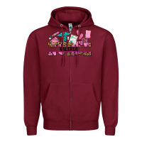 Burgundy nurse custom name Zipper Hoodie - AdoDesignShop