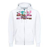 White nurse custom name Zipper Hoodie - AdoDesignShop