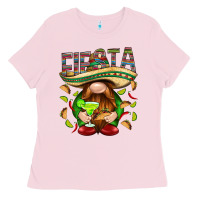 Bubblegum Pink Fiesta gnome with tacos Mexico Ladies Tee - HowdyJamesFarm