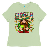 Matcha Fiesta gnome with tacos Mexico Ladies Tee - HowdyJamesFarm
