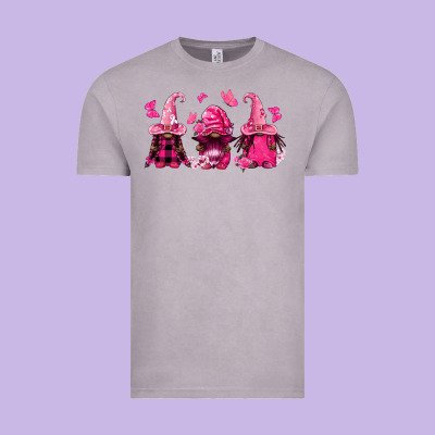 Breast Cancer Afro Gnomies Vintage Tee Designed By Fadigitalartstudio