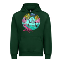 Forest Green life is better at the beach Urban Hoodie - JahusDesignShop