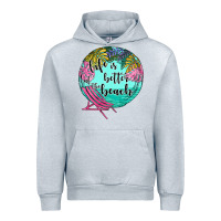 Heather Grey life is better at the beach Urban Hoodie - JahusDesignShop