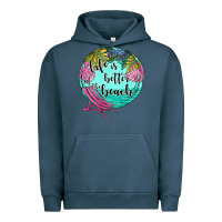 Pigment Midnight Navy life is better at the beach Urban Hoodie - JahusDesignShop
