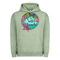 Pigment Oil Green life is better at the beach Urban Hoodie - JahusDesignShop