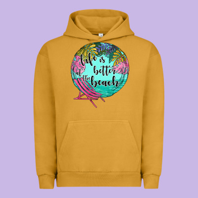 Life Is Better At The Beach Urban Hoodie Designed By Jahusdesignshop