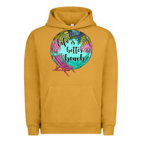 Pigment Peanut Butter life is better at the beach Urban Hoodie - JahusDesignShop