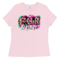 Bubblegum Pink Fur mama mother's day Ladies Tee - HowdyJamesFarm
