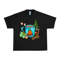 Black Camping Coffee Urban Heavy Tee - FaDigitalArtStudio
