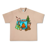 Burro Camping Coffee Urban Heavy Tee - FaDigitalArtStudio