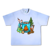 Grape Ice Camping Coffee Urban Heavy Tee - FaDigitalArtStudio