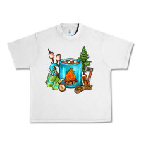 Lunar Rock Camping Coffee Urban Heavy Tee - FaDigitalArtStudio