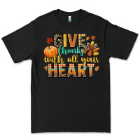 Black give thanks with all your heart Premium Tee - CowGirlArtShop