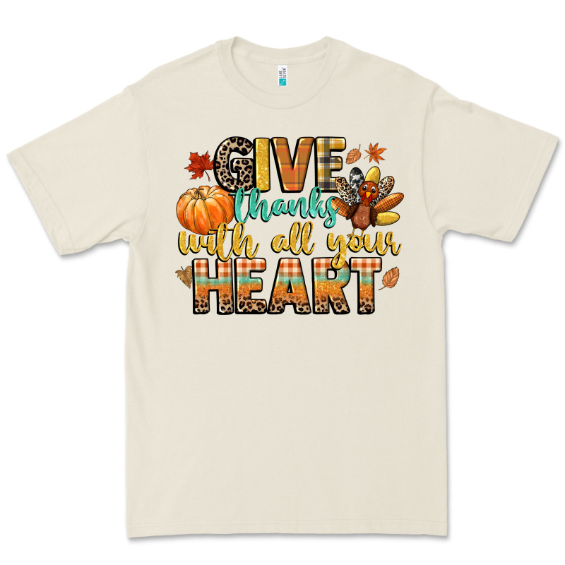 Give Thanks With All Your Heart Premium Tee by CowGirlArtShop | Teevron