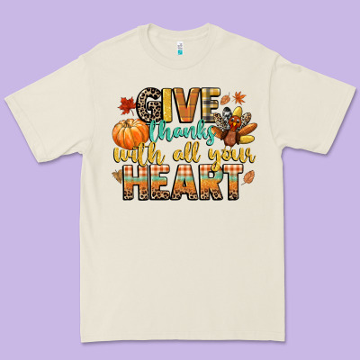 Give Thanks With All Your Heart Premium Tee Designed By Cowgirlartshop