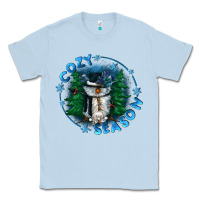 Dusty Blue cozy season Classic Tee - CowGirlArtShop