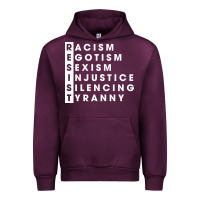 Mauve Wine resist   political resistance Urban Hoodie - baoMotion