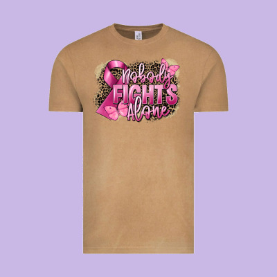 Nobody Fights Alone Cancer Vintage Tee Designed By Fadigitalartstudio