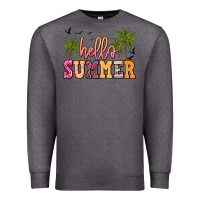 Charcoal Heather hello summer Premium Sweatshirt - JahusDesignShop