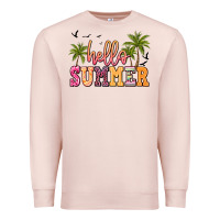 Pale Pink hello summer Premium Sweatshirt - JahusDesignShop