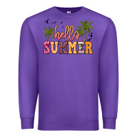 Purple hello summer Premium Sweatshirt - JahusDesignShop