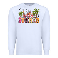 White hello summer Premium Sweatshirt - JahusDesignShop