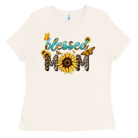 Bone Blessed mom sunflower butterfly mother's day Ladies Tee - HowdyJamesFarm