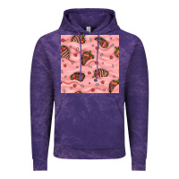 Valentines Day Strawberries In Cream Seamless Pattern Vintage Hoodie | Teevron