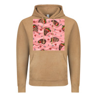 Vintage Camel valentines day strawberries in cream seamless pattern Vintage Hoodie - BundleAndBundleShop