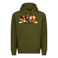 Army Green Hallowen Panda Premium Hoodie - LillyAllenDesigns