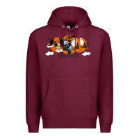 Burgundy Hallowen Panda Premium Hoodie - LillyAllenDesigns