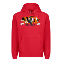 Red Hallowen Panda Premium Hoodie - LillyAllenDesigns