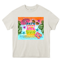 Cream here comes the sun Heavy Core Tee - TumblerDesignByShophia