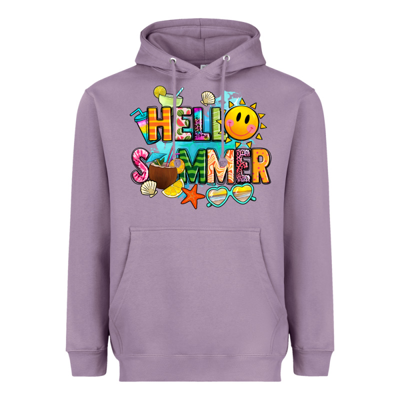 Hello Summer Heavyweight Hoodie by JahusDesignShop | Teevron