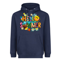 Navy hello summer Heavyweight Hoodie - JahusDesignShop