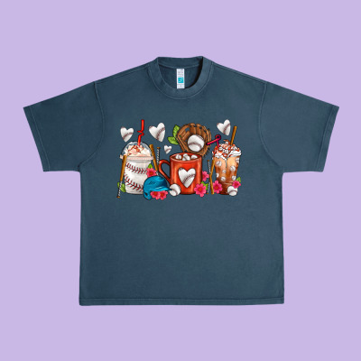 Baseball Coffee Cups Urban Heavy Tee Designed By Fadigitalartstudio