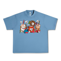 Pebble Blue Baseball Coffee Cups Urban Heavy Tee - FaDigitalArtStudio