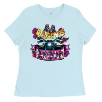 Baby Blue Racing mom Mother's Day Ladies Tee - HowdyJamesFarm
