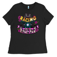 Black Racing mom Mother's Day Ladies Tee - HowdyJamesFarm