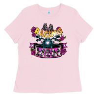 Bubblegum Pink Racing mom Mother's Day Ladies Tee - HowdyJamesFarm